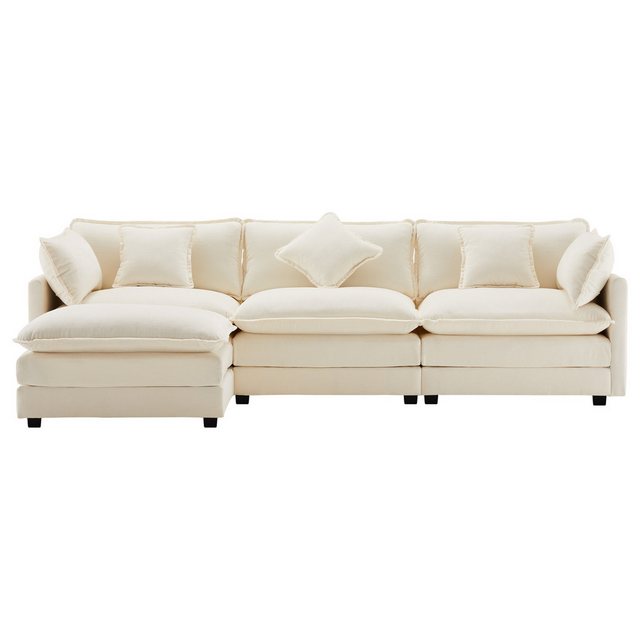 REDOM Sofa Polstersofa,L-förmiges Ecksofa,Chenille-Stoff, Luxuriöses Chenil günstig online kaufen