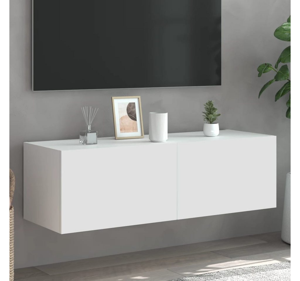 vidaXL TV-Schrank TV-Wandschrank mit LED Leuchten Weiß 100x35x31 cm günstig online kaufen