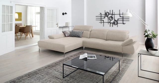 W.SCHILLIG Ecksofa "levi, Designsofa, elegant und zeitlos, bequem, L-Form", günstig online kaufen