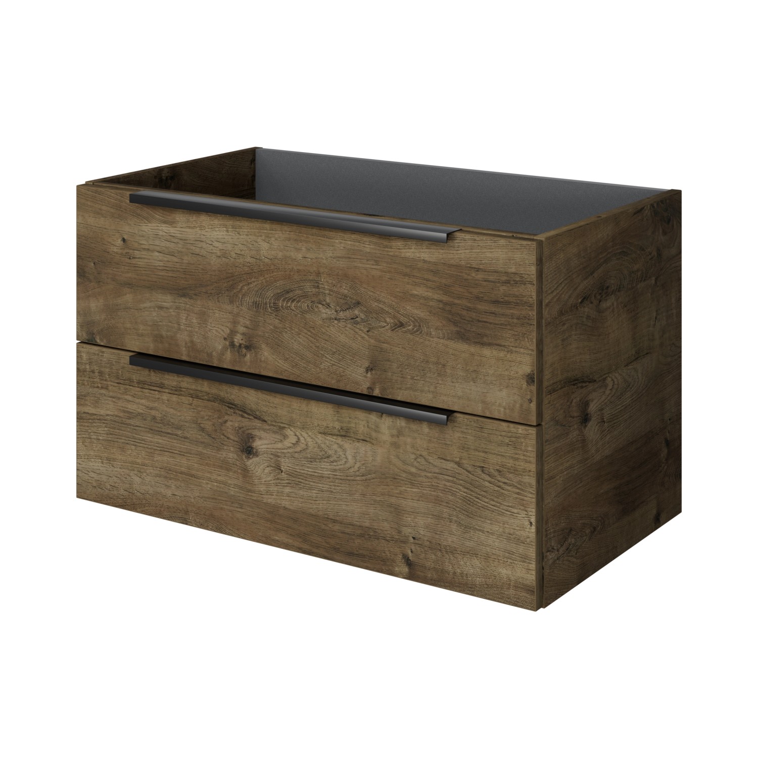 Pelipal Waschbeckenunterschrank Quantum 07 Eiche Ribbeck Quer 80 cm 2 Auszü günstig online kaufen