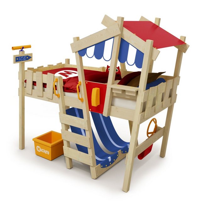 Wickey Kinderbett Crazy Hutty - Spielbett 90 x 200 cm, Etagenbett (Holzpake günstig online kaufen