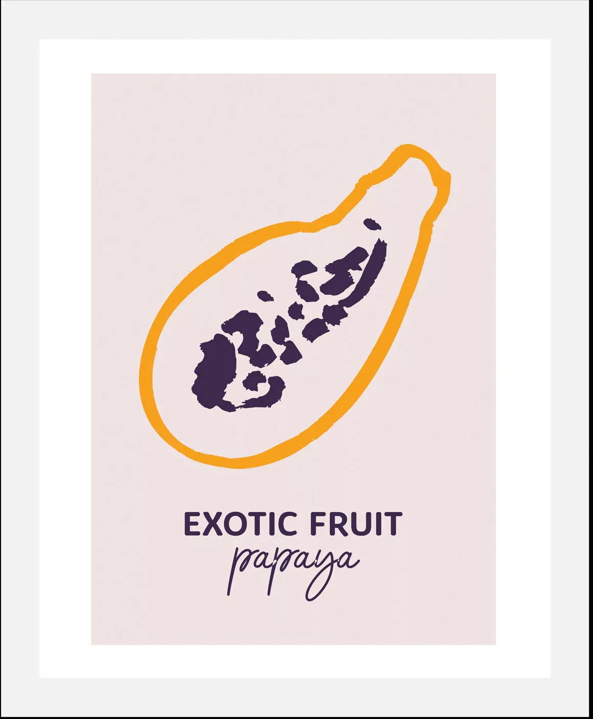 queence Bild "Papaya", Obst-Obst Bilder-Schriftzug-Kunst, (1 St.), HD Premi günstig online kaufen