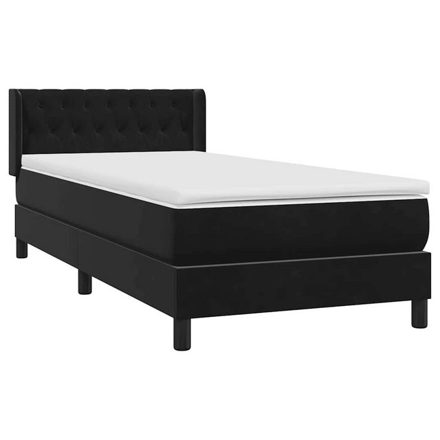 vidaXL Bett Boxspringbett mit Matratze Schwarz 90x220 cm Samt günstig online kaufen