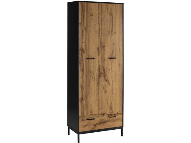 loft24 Kleiderschrank Rocky 2 Türen, 1 Schublade, mit Kleiderstange, 180 cm günstig online kaufen