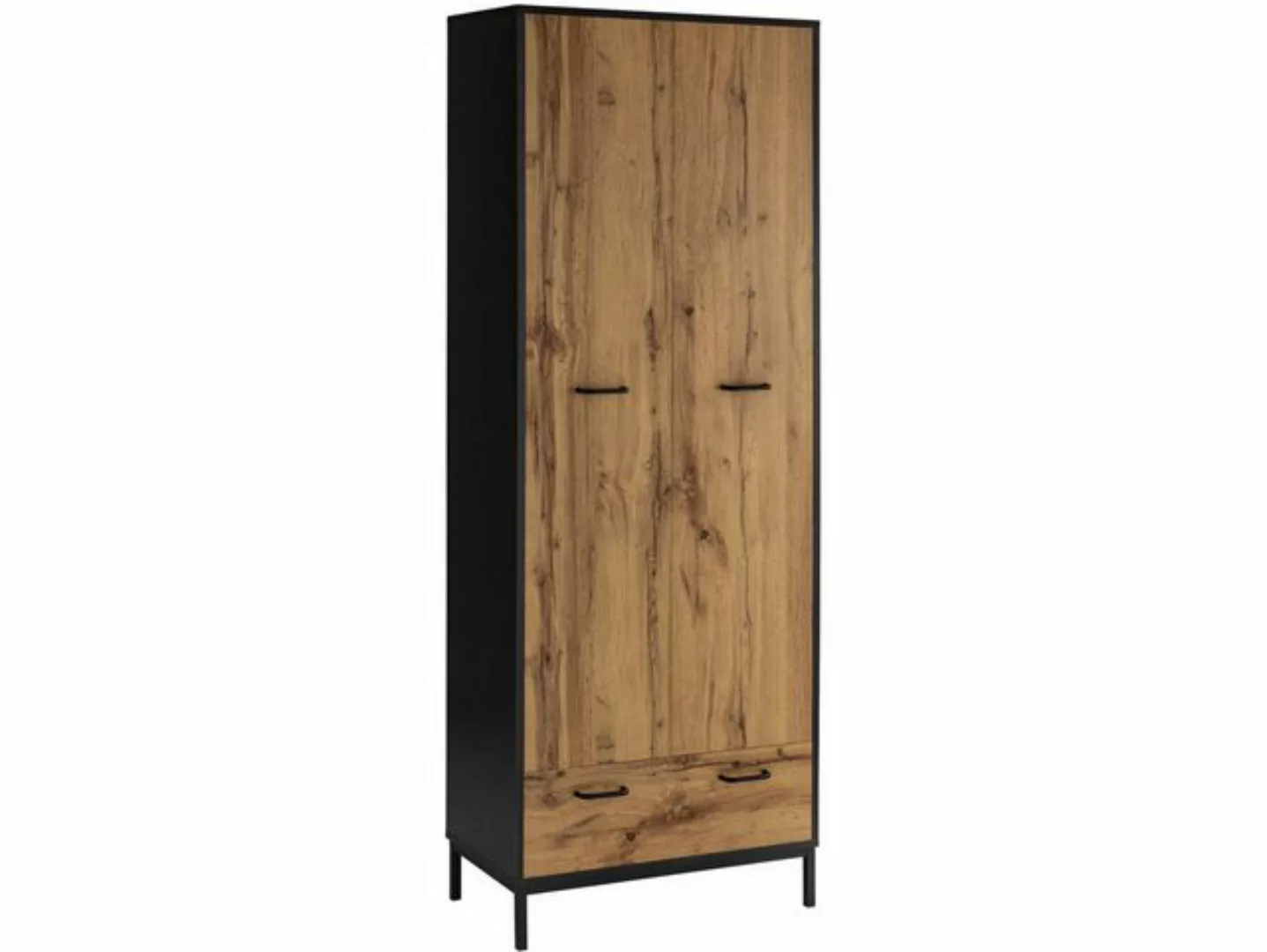 loft24 Kleiderschrank Rocky 2 Türen, 1 Schublade, mit Kleiderstange, 180 cm günstig online kaufen