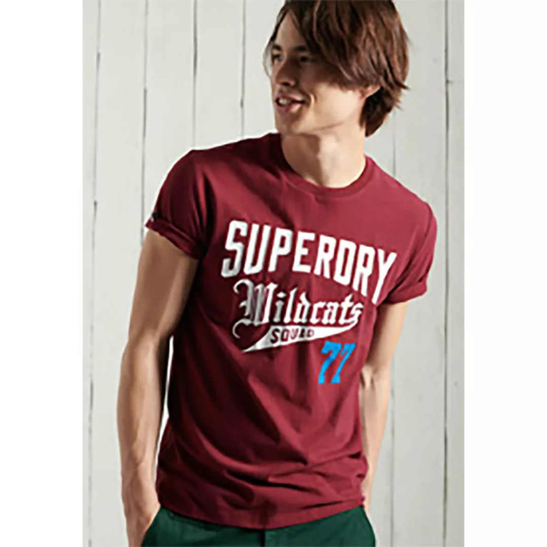 Superdry Collegiate Graphic 185 Kurzarm T-shirt M Wine günstig online kaufen
