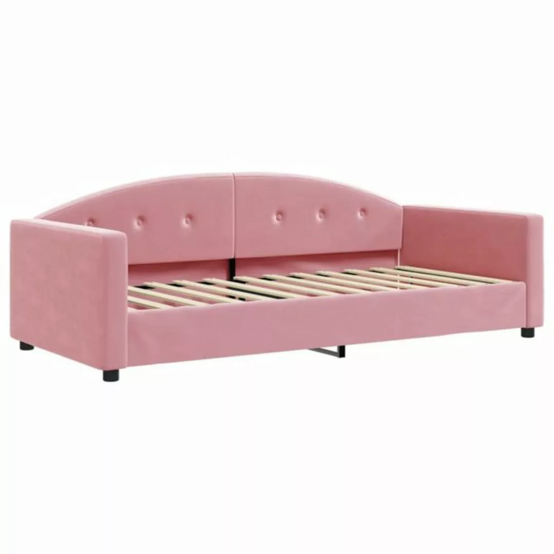 vidaXL Gästebett Tagesbett Rosa 90x200 cm Samt Gästebett Gästecouch Gästeso günstig online kaufen