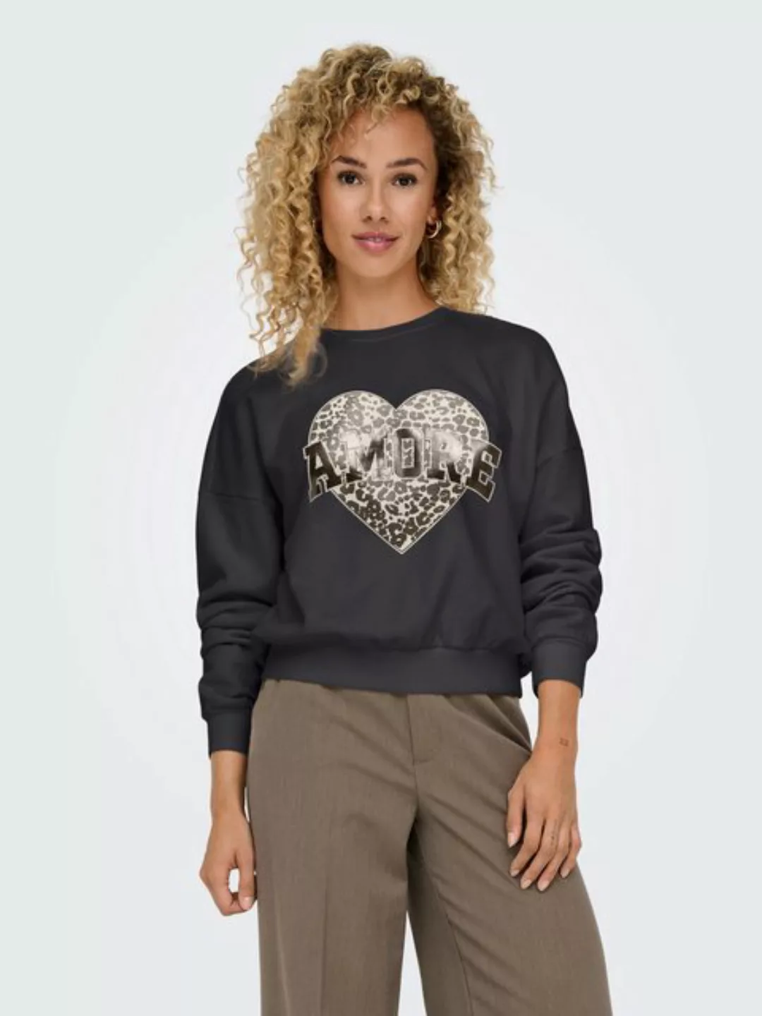 ONLY Sweatshirt ONLLAUREN L/S LEO O-NECK CC SWT günstig online kaufen