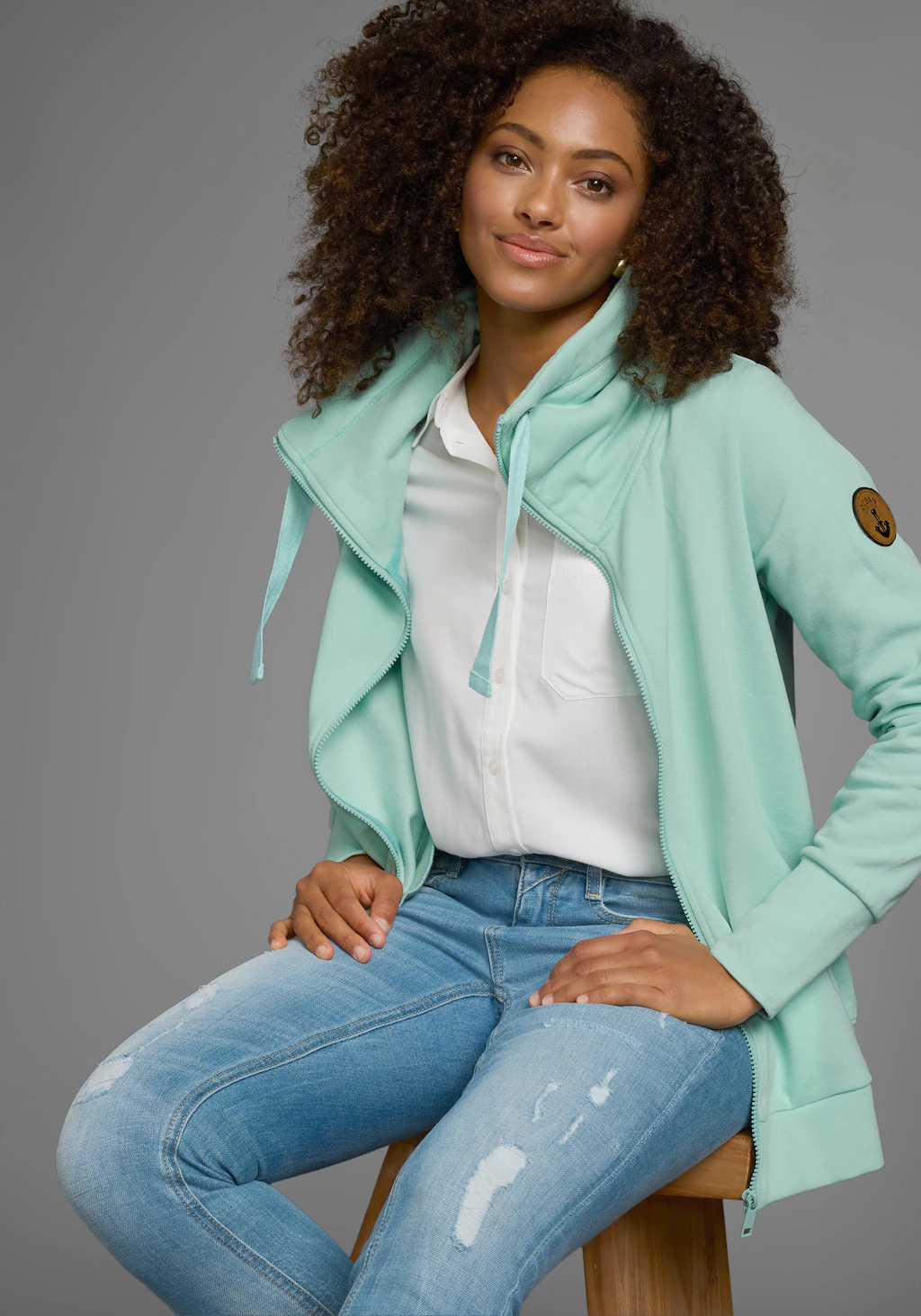 Ocean Sportswear Sweatjacke, mit voluminösem hohem Kragen günstig online kaufen