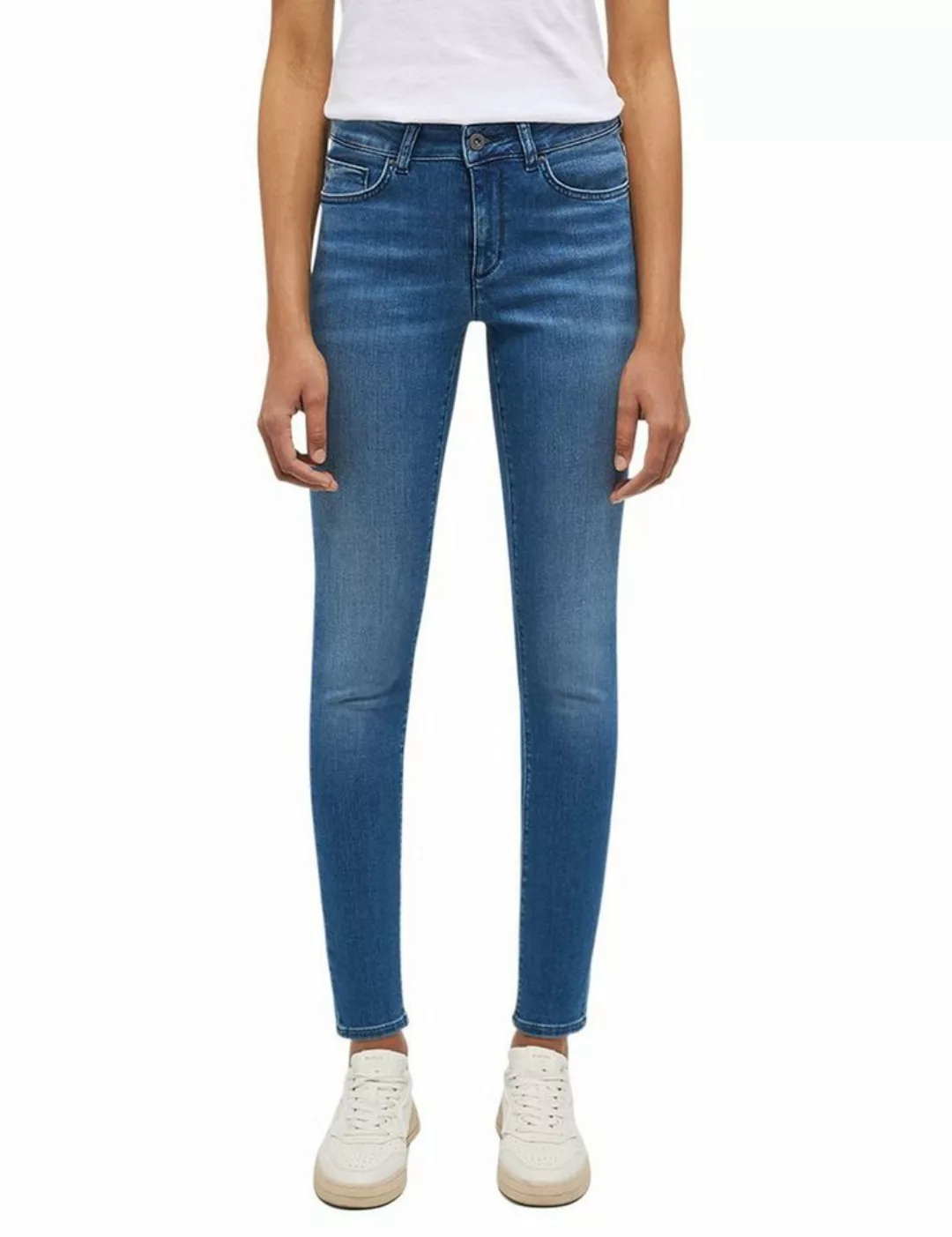 Mustang Damen Jeans SHELBY Skinny Fit - Blau - Medium Blue Denim günstig online kaufen