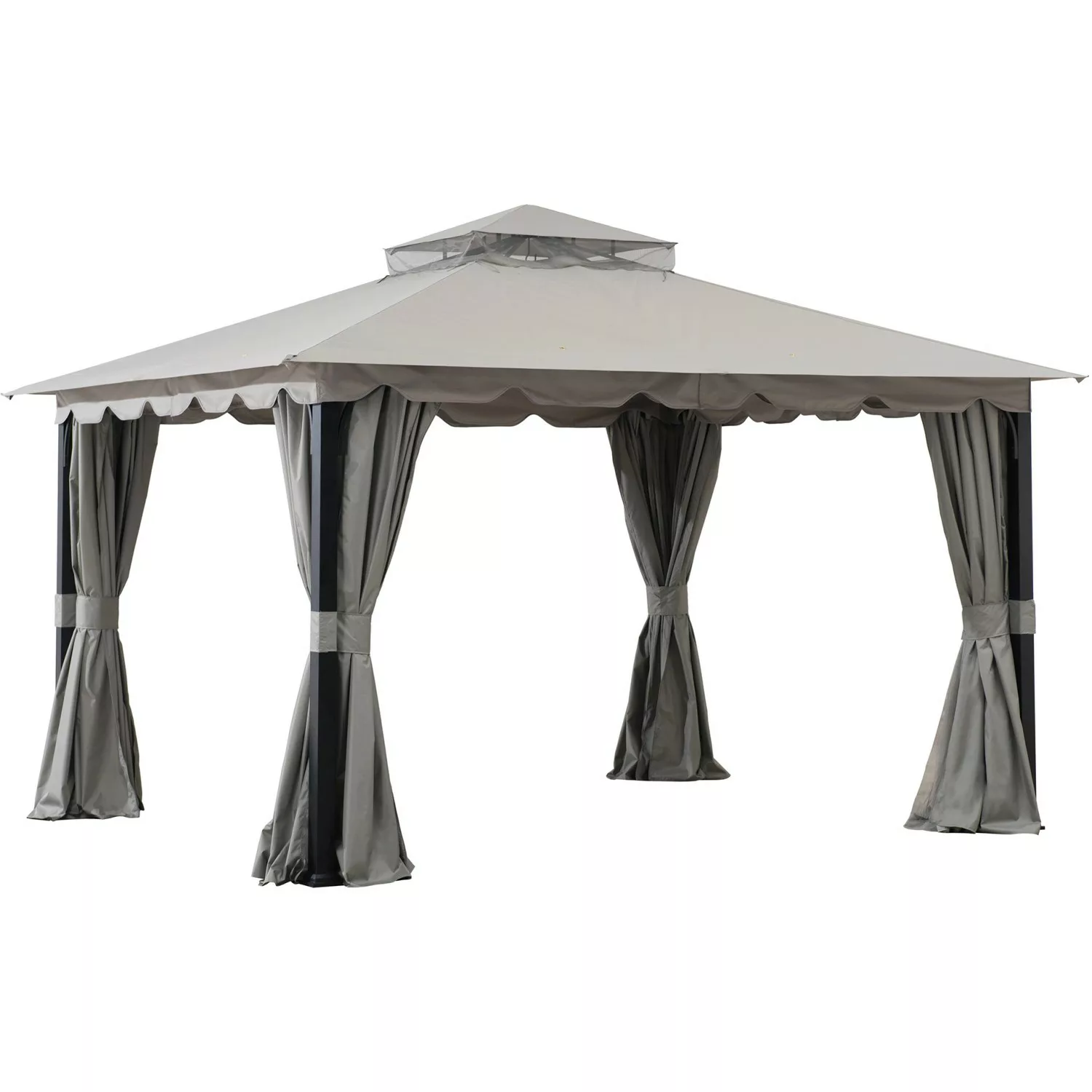 Sunjoy Gazebo Stoj Stoff 336 cm x 402 cm Grau günstig online kaufen