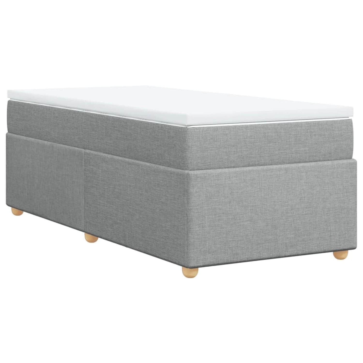 vidaXL Boxspringbett mit Matratze Hellgrau 90x190 cm Stoff2099376 günstig online kaufen