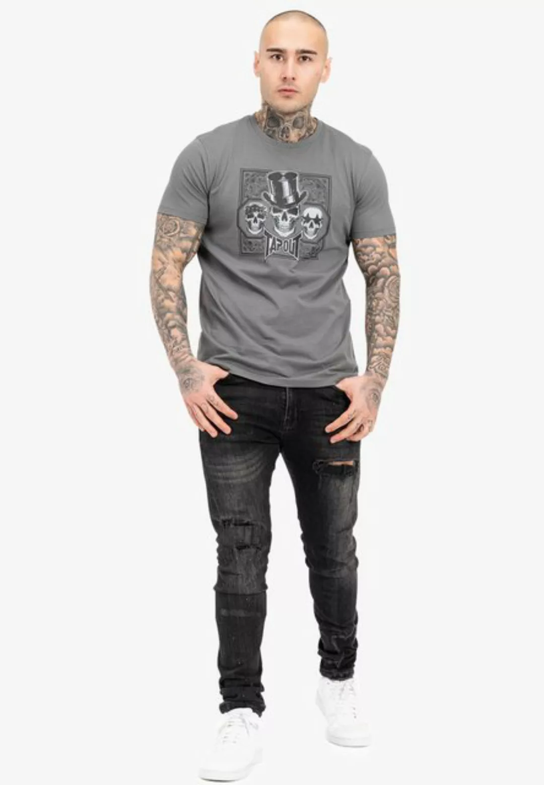 TAPOUT T-Shirt Tapout Herren T-Shirt Skull günstig online kaufen