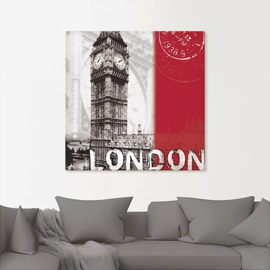 Artland Wandbild "London bordeauxrot", Gebäude, (1 St.) günstig online kaufen