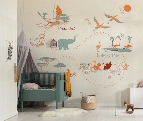 Komar Vlies Fototapete Disney The Lion King Circle of Life Mehrfarbig günstig online kaufen