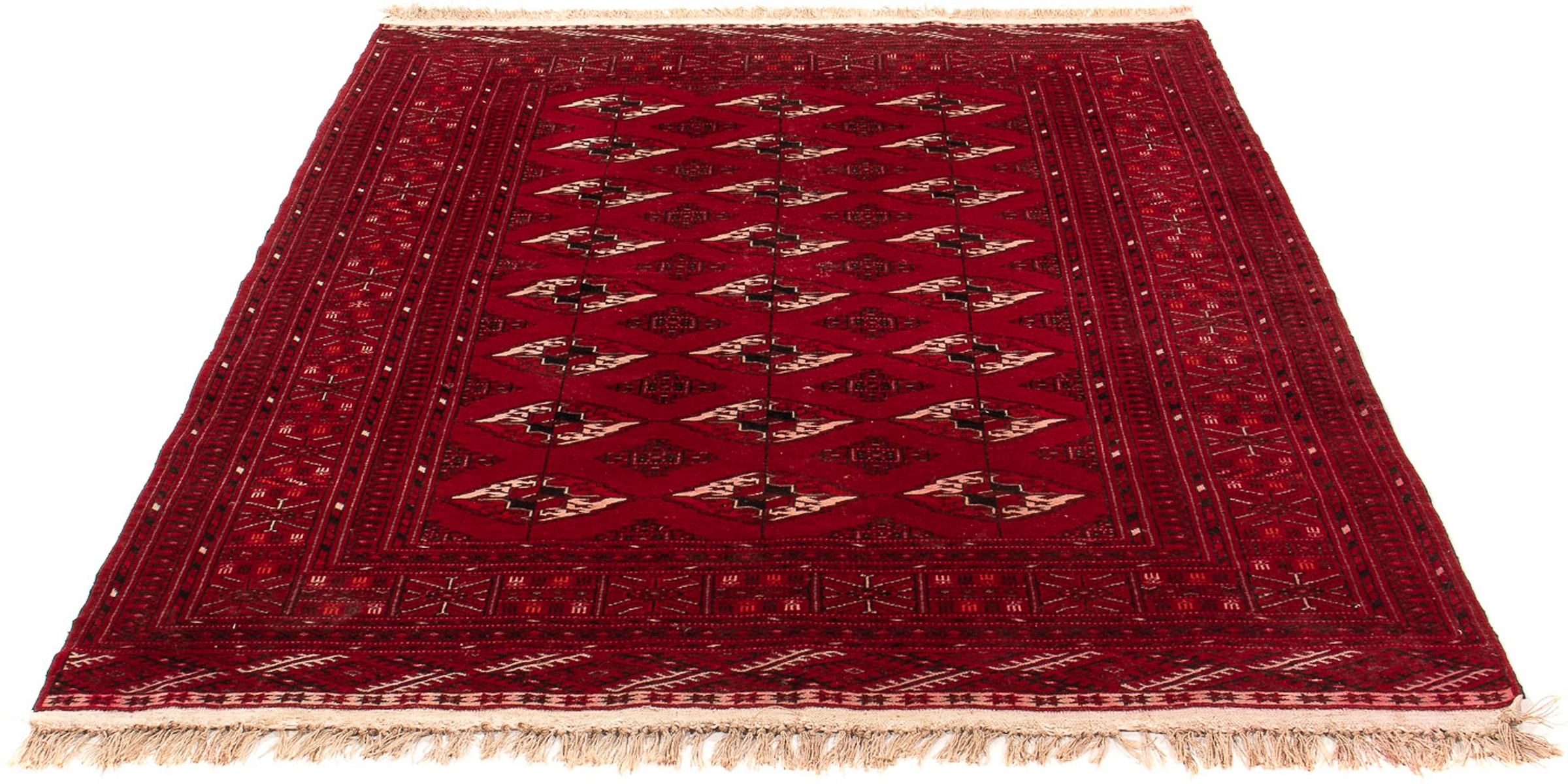 morgenland Orientteppich »Turkaman - 190 x 146 cm - dunkelrot«, rechteckig, günstig online kaufen