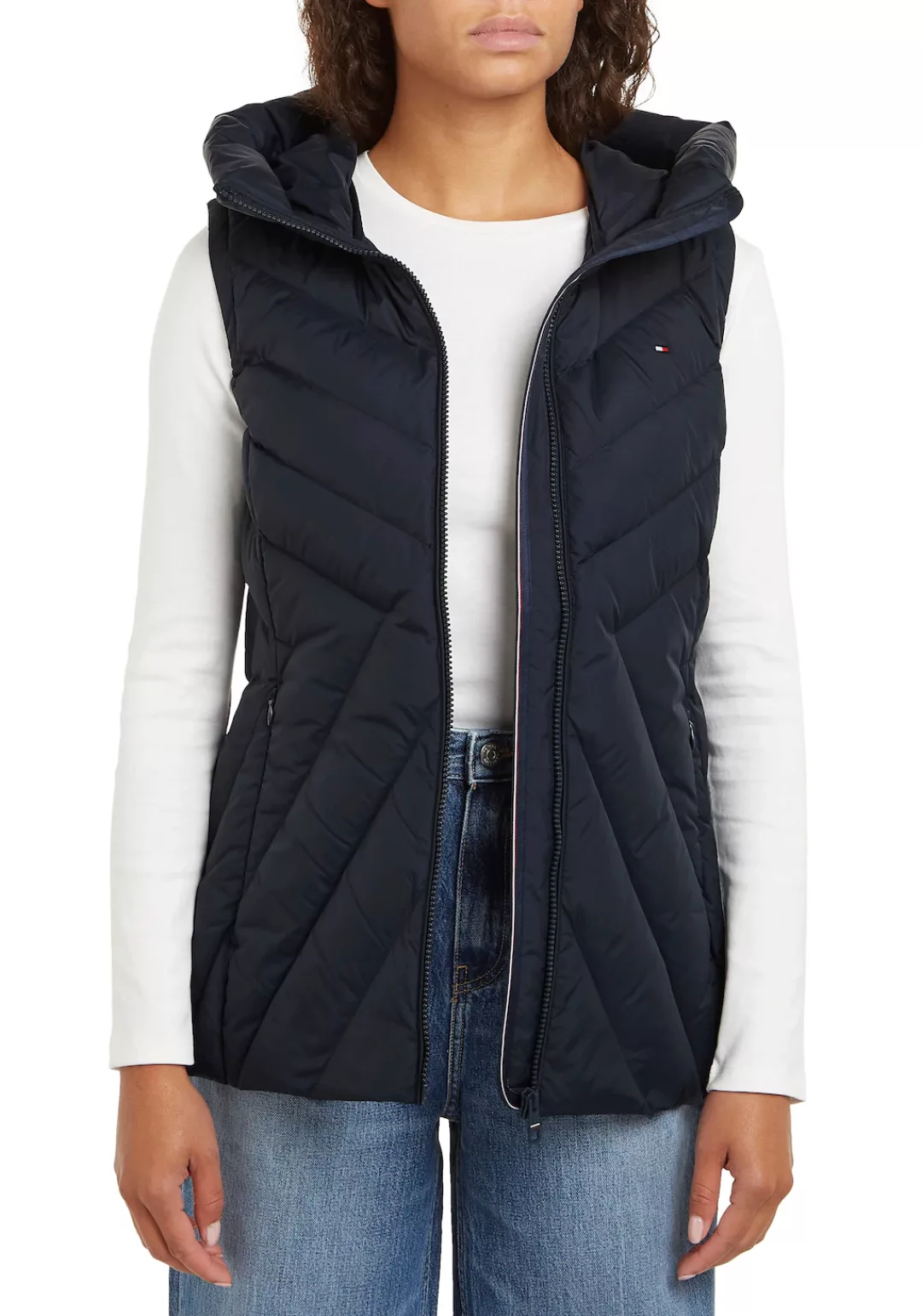 Tommy Hilfiger Steppweste "CHEVRON MW PADDED VEST", mit mittelstarker Watti günstig online kaufen