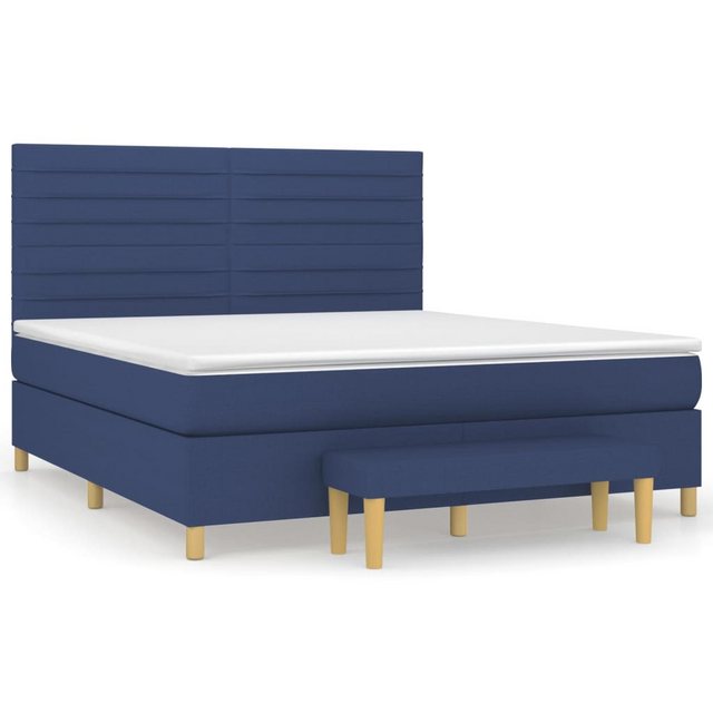 vidaXL Boxspringbett Boxspringbett mit Matratze und Fusshocker Stoff (180 x günstig online kaufen