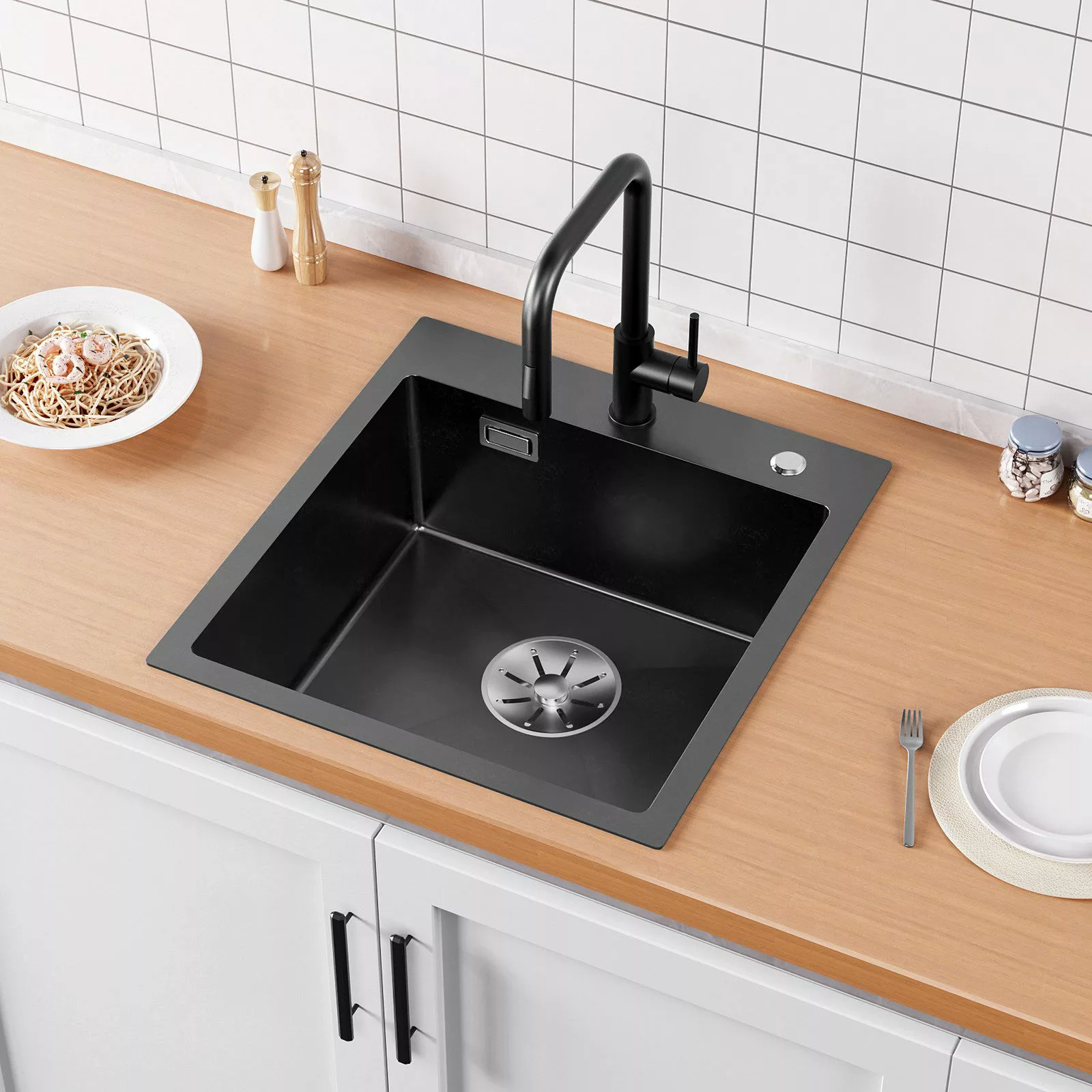 Sofetiy max Edelstahlspüle Küchenspüle Einbauspüle 45/48 günstig online kaufen