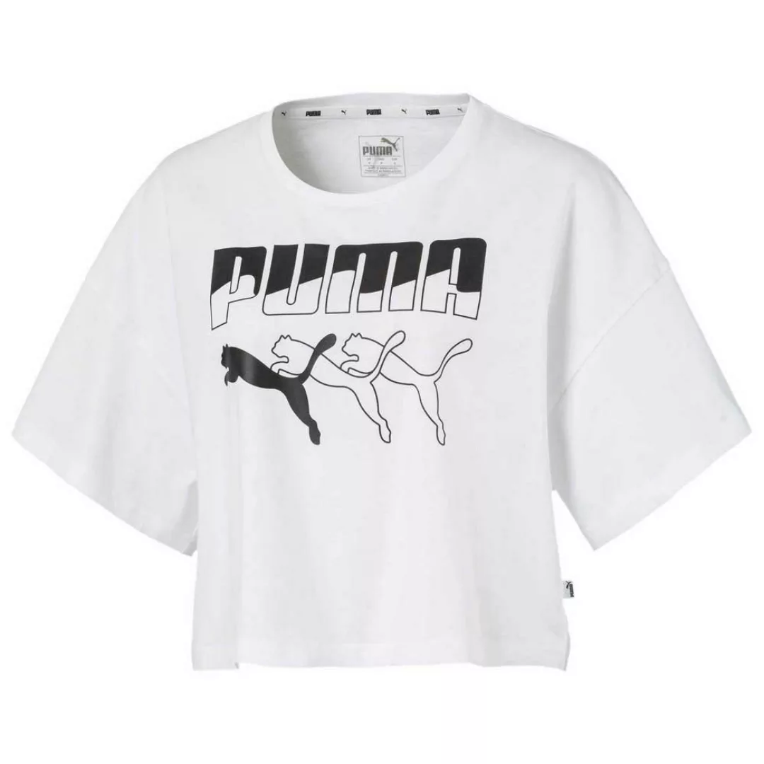 Puma Rebel Fashion Kurzarm T-shirt S Puma White / Black günstig online kaufen