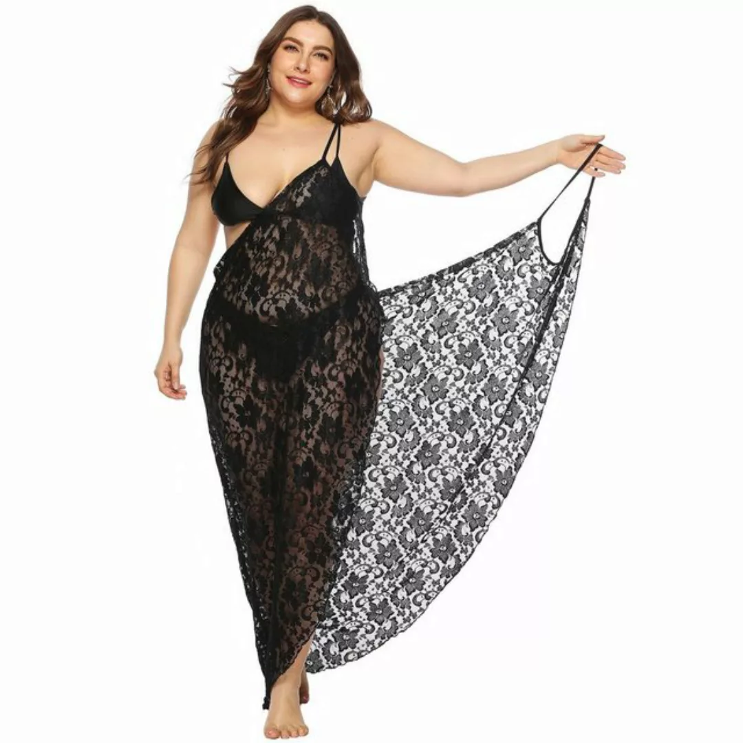 AUKUU Strandkleid Große Größe Badeanzugabdeckungskleid, sexy durchsichtige günstig online kaufen