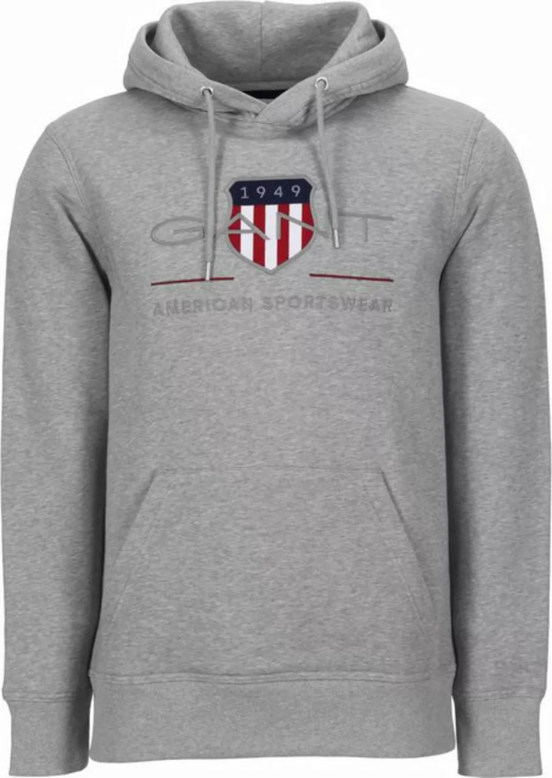 Gant Kapuzenpullover GANT Shield Hoodie grau Archive Shield Hoodie günstig online kaufen