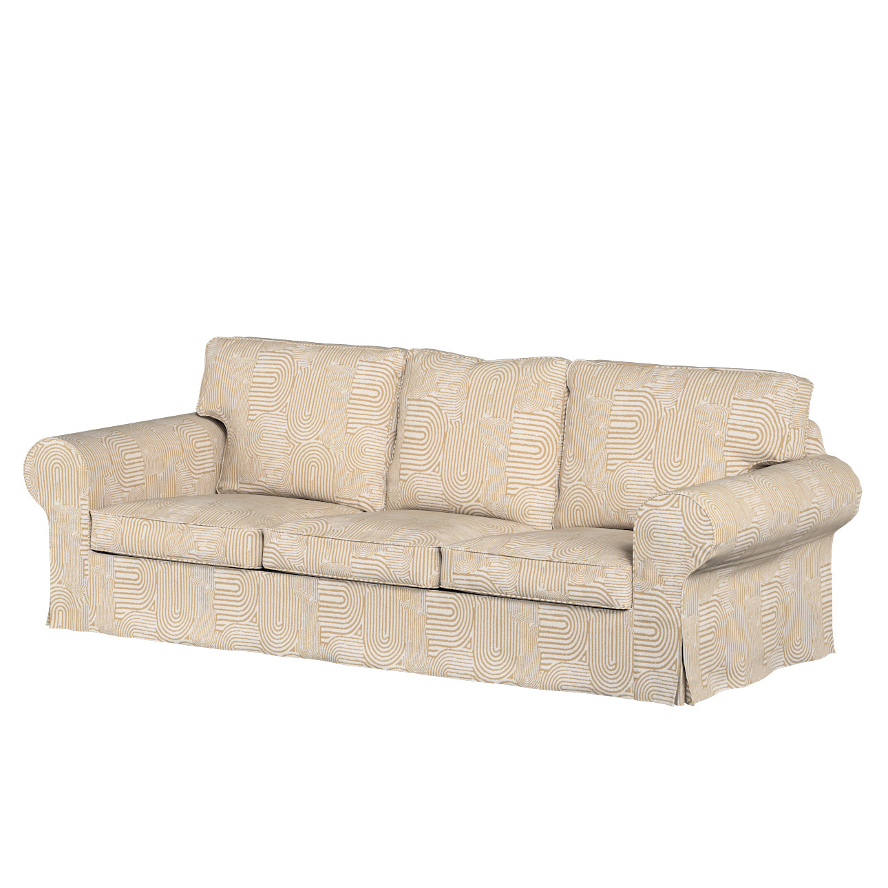 Bezug für Ektorp 3-Sitzer Sofa nicht ausklappbar, beige-ecru, Sofabezug für günstig online kaufen