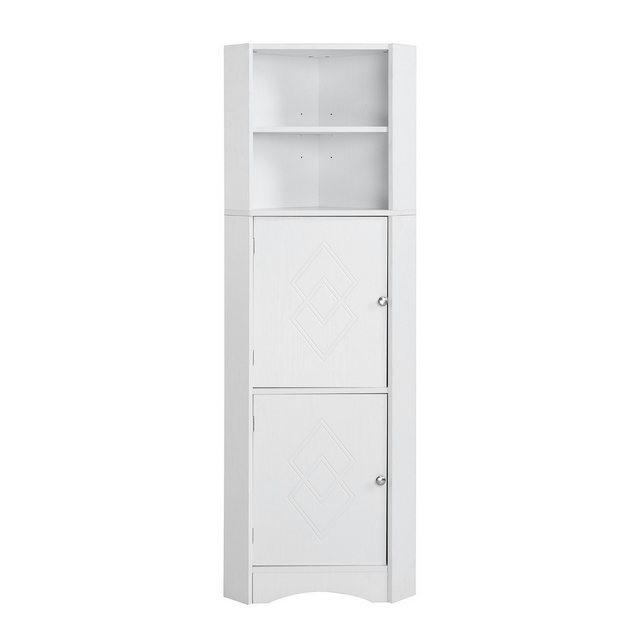 Merax Eckschrank mit Einlegböden,Badezimmerschrank,Badkommode,155cm günstig online kaufen