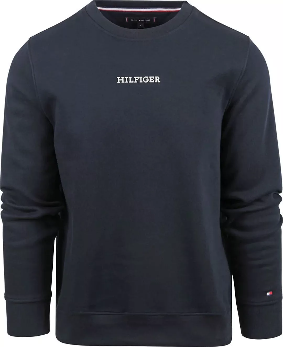 Tommy Hilfiger Logo Sweater Navy  - Größe S günstig online kaufen