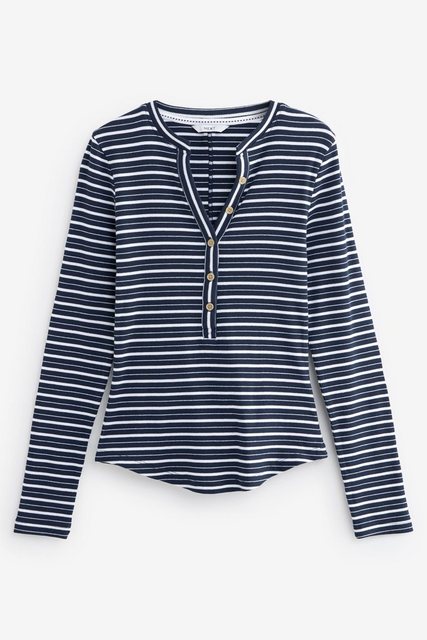 Next Langarmshirt Langärmeliges Henley-Top mit Zierknopf – Kurzgröße (1-tlg günstig online kaufen