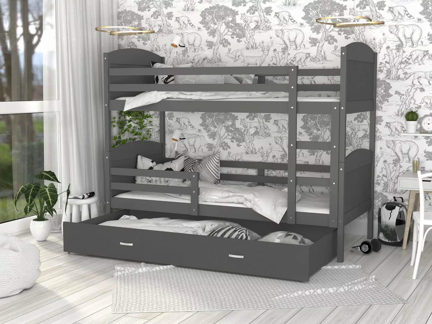 Siblo Kinderbett Mati (Flexibler Lattenrost, Schublade, Sicherheitsbarriere günstig online kaufen