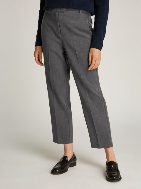 Tommy Hilfiger Webhose PUNTO SLIM STRAIGHT PANT mit Bügelfalten, Metalllabe günstig online kaufen