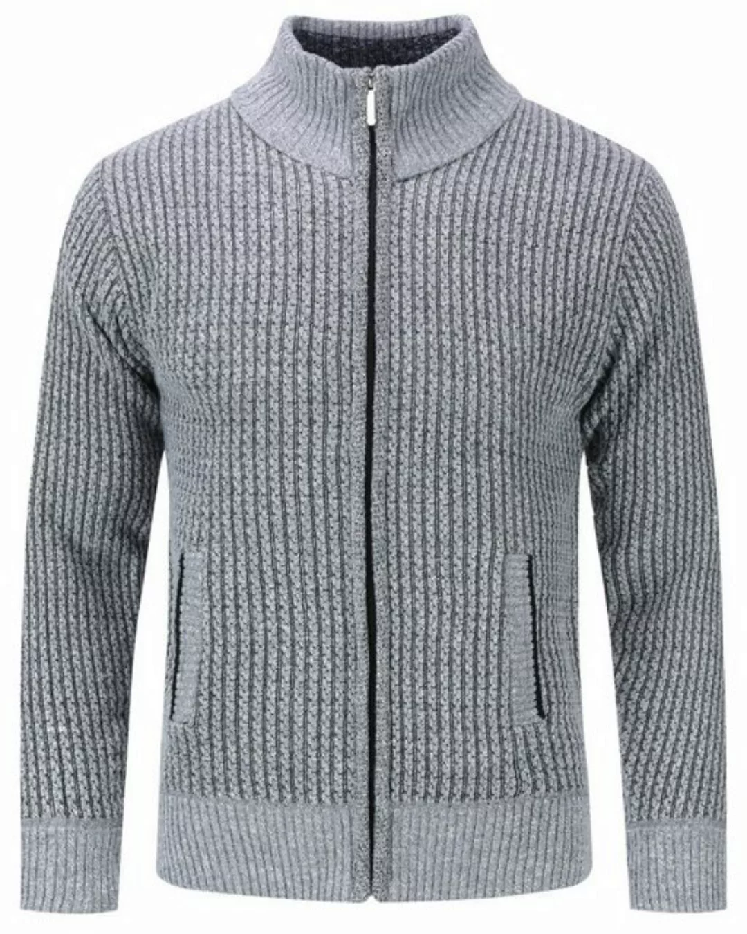 Allthemen Strickjacke mit Stehkragen Herren klassischer Cardigan günstig online kaufen