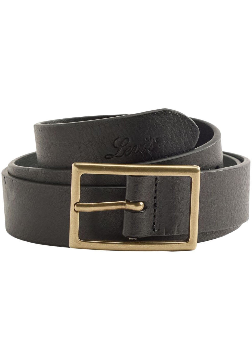 Levis Ledergürtel "RECTANGLE BELT", mit goldfarbener Schließe und Logoprägu günstig online kaufen