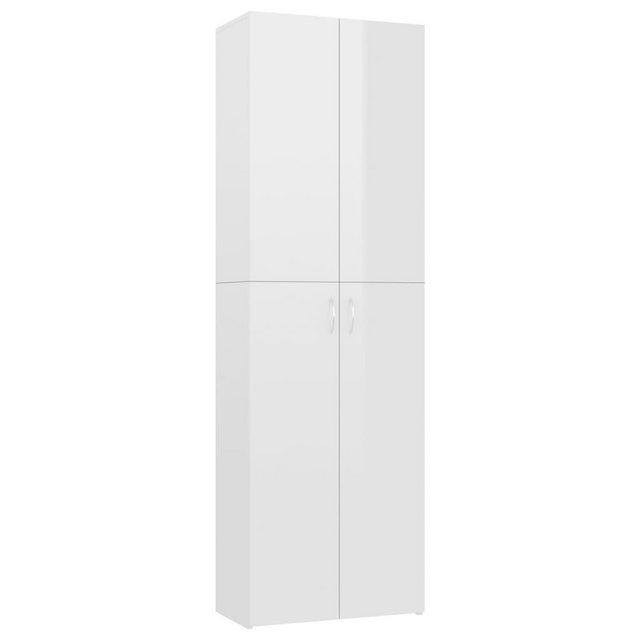 DOTMALL Aktenschrank Büroschrank Hochglanz-Weiß 60x32x190 cm Holzwerkstoff günstig online kaufen