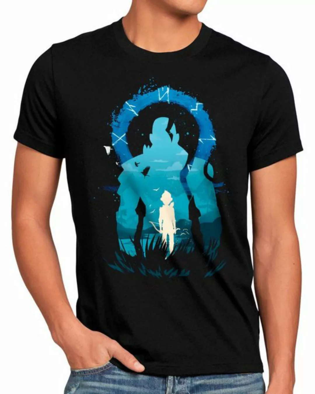 style3 Print-Shirt Herren T-Shirt Ragnarok god of action adventure kratos w günstig online kaufen