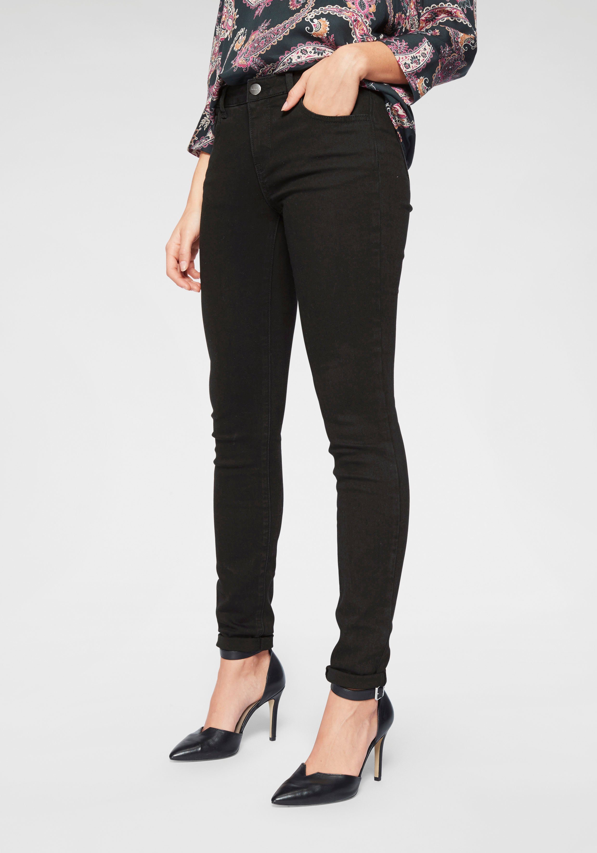 Tamaris Skinny-fit-Jeans, schmale Beinform, normale Leibhöhe, 5-Pocket-Form günstig online kaufen
