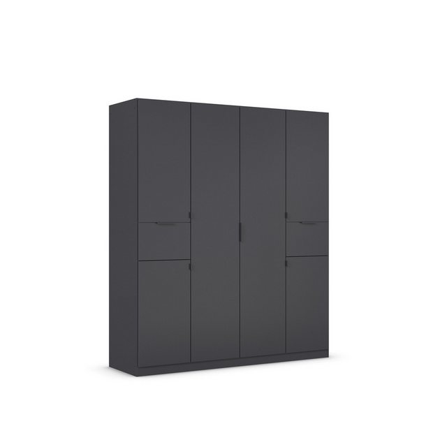 freiraum Drehtürenschrank Ticao 2 Schübe, 3 Böden, 3 Stangen, grau metallic günstig online kaufen