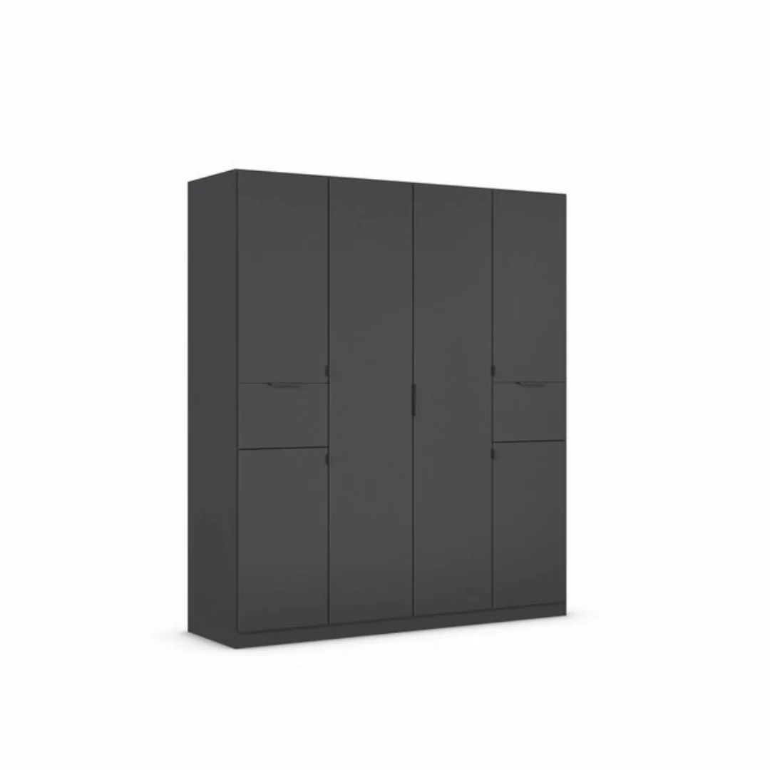 freiraum Drehtürenschrank Ticao 2 Schübe, 3 Böden, 3 Stangen, grau metallic günstig online kaufen