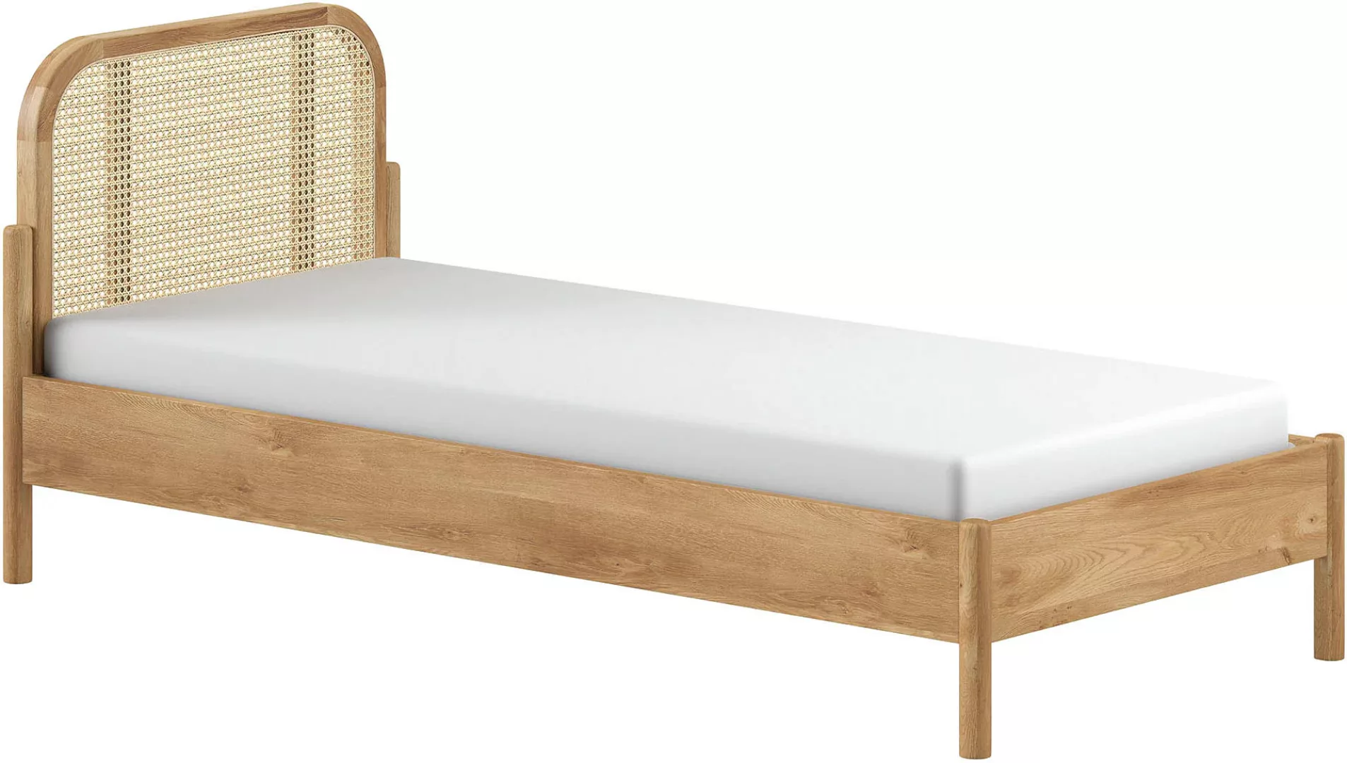 Home affaire Einzelbett "mit massiven Bettpfosten und furnierten Bettseiten günstig online kaufen