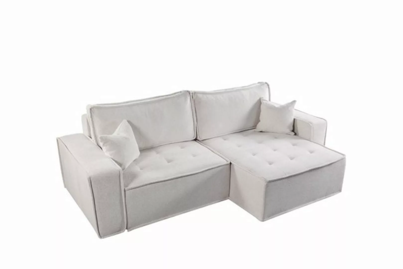 Fun Möbel Ecksofa Schlafsofa FLOSI Stoff Raven, inkl. Schlaffunktion, inkl. günstig online kaufen