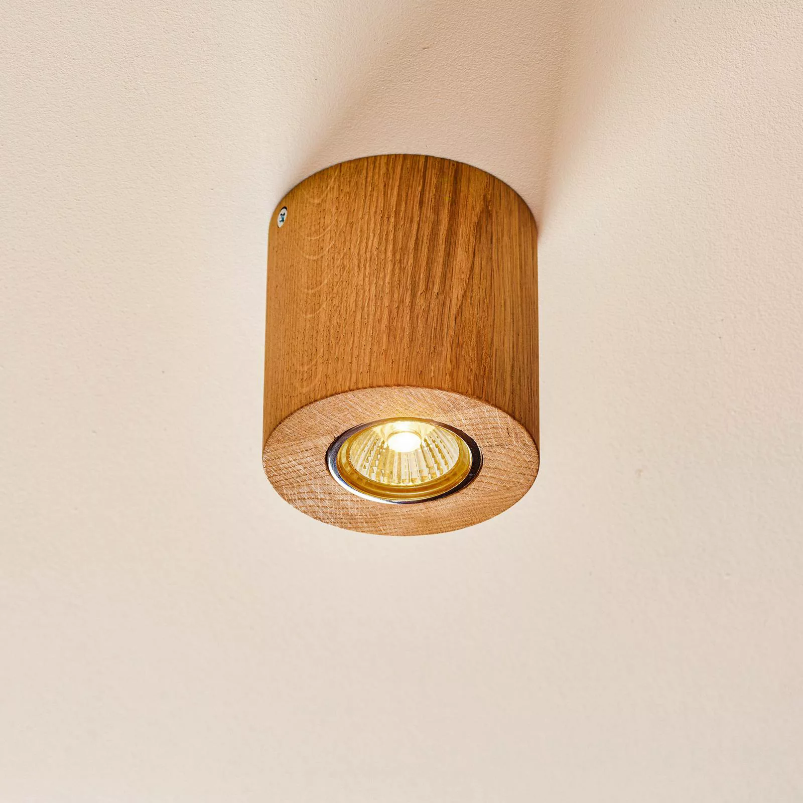 Deckenlampe Wooddream 1-flammig Eiche, rund, 10cm günstig online kaufen