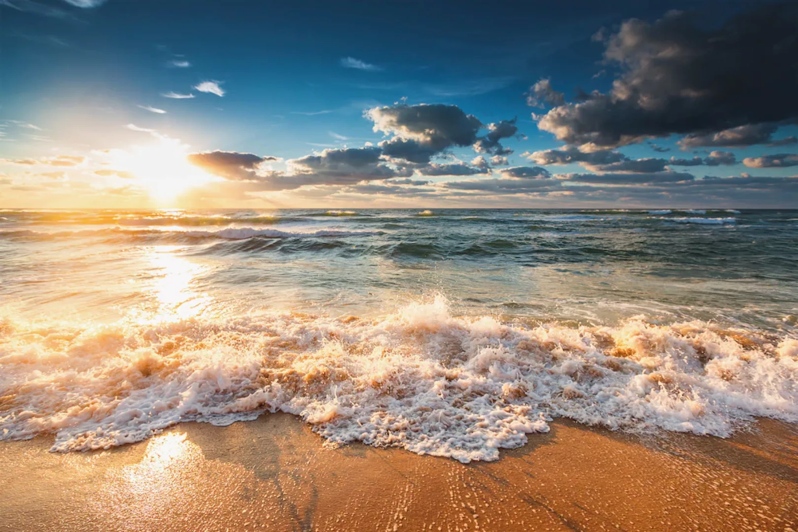 Bönninghoff Leinwandbild, Sonnenuntergang-Strand, (1 St.) günstig online kaufen