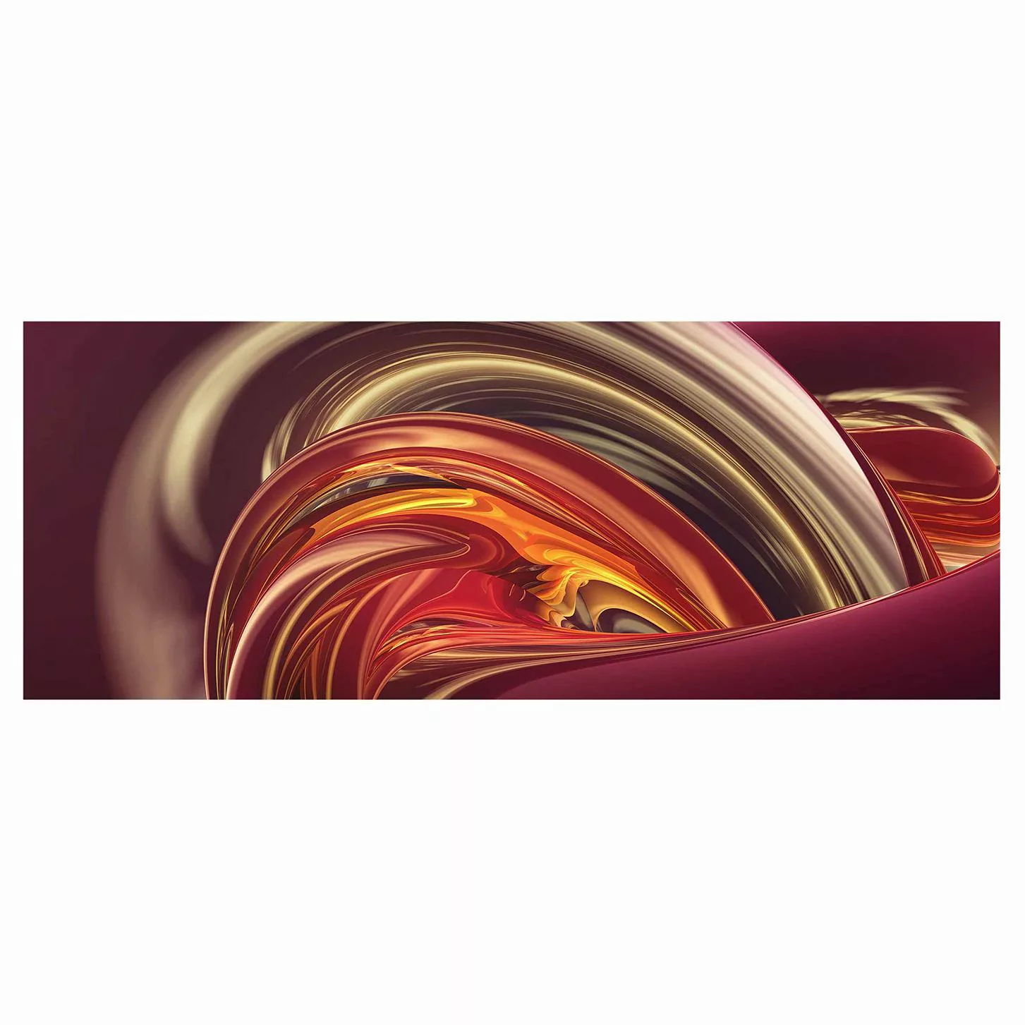 Glasbild Abstrakt - Panorama Fantastic Burning günstig online kaufen