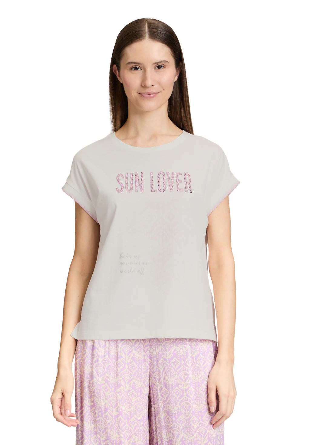 Cartoon Kurzarmshirt "Cartoon Damen Printshirt mit Rundhalsausschnitt", (1 günstig online kaufen