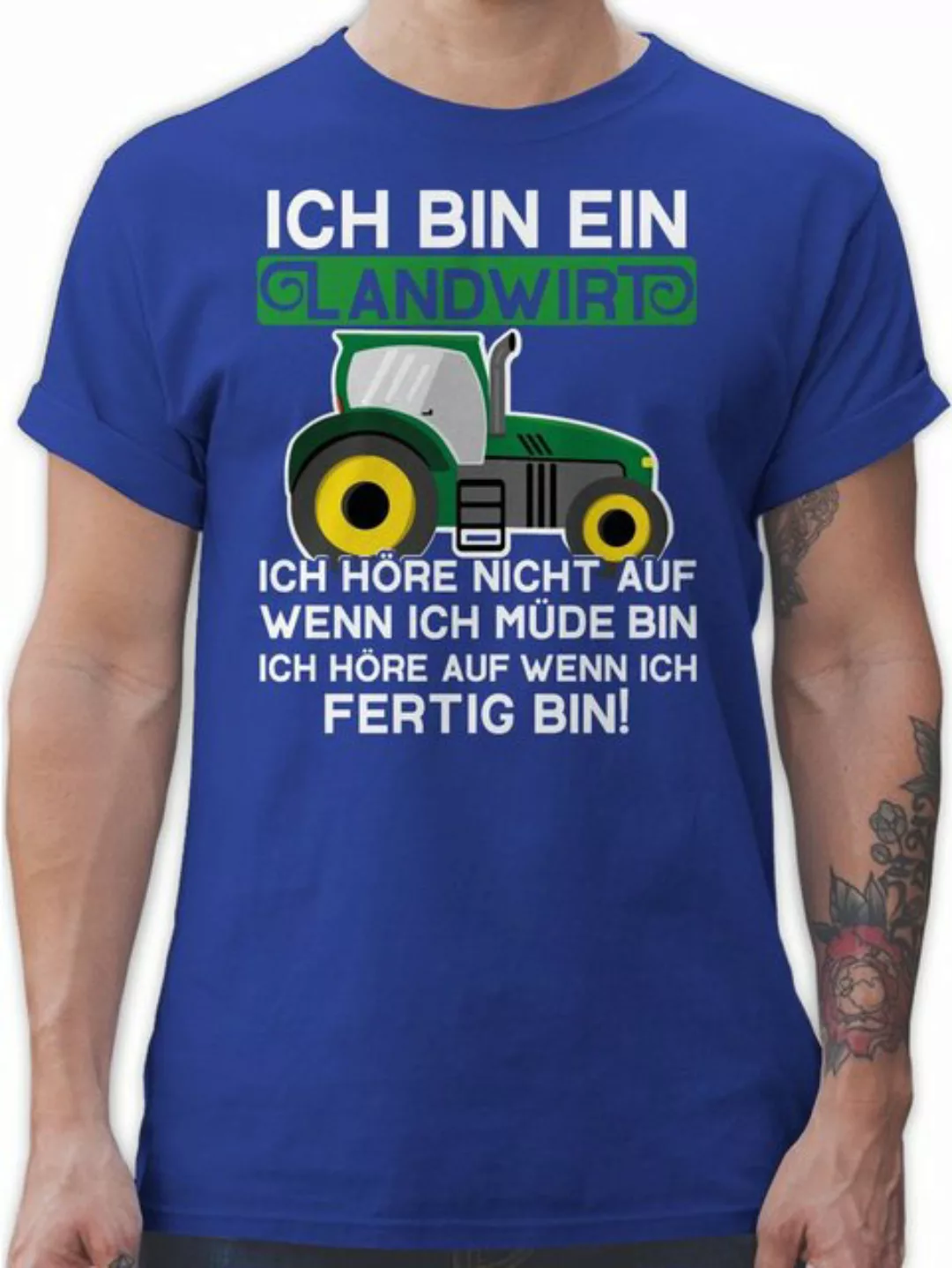 Shirtracer T-Shirt Ich bin ein Landwirt - Traktor weiß/grün Landwirt Gesche günstig online kaufen