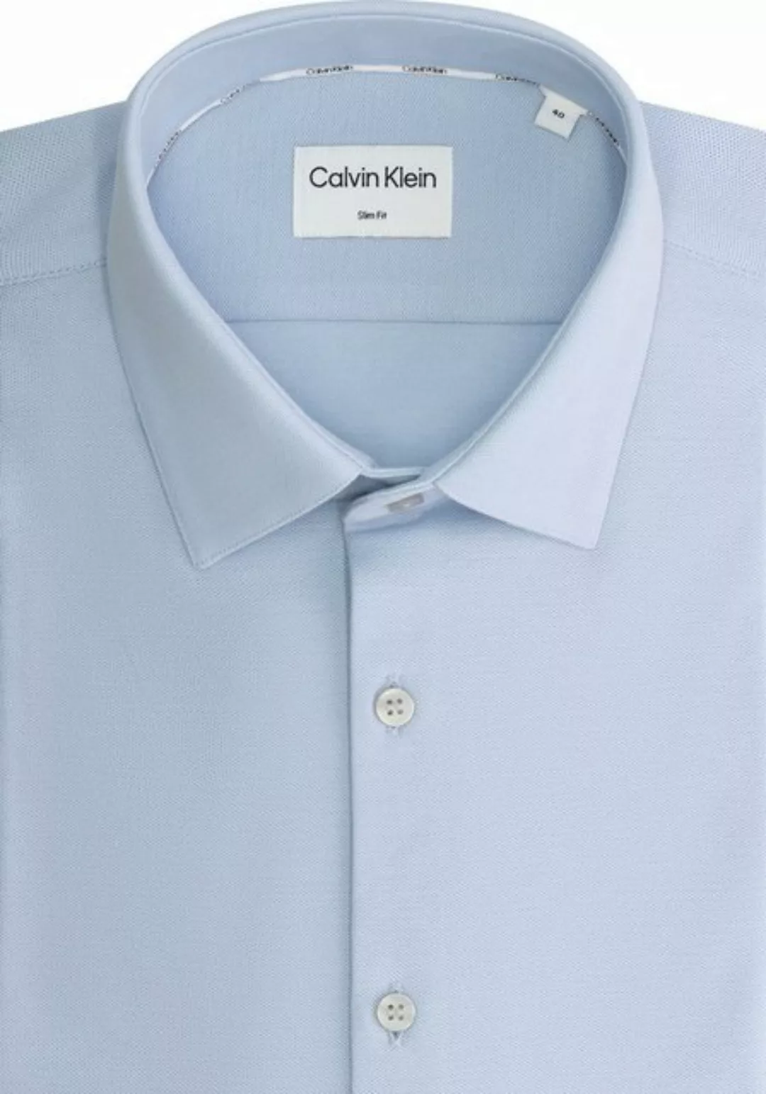 Calvin Klein Kurzarmhemd STRETCH PIQUE SOLID SLIM SHIRT günstig online kaufen