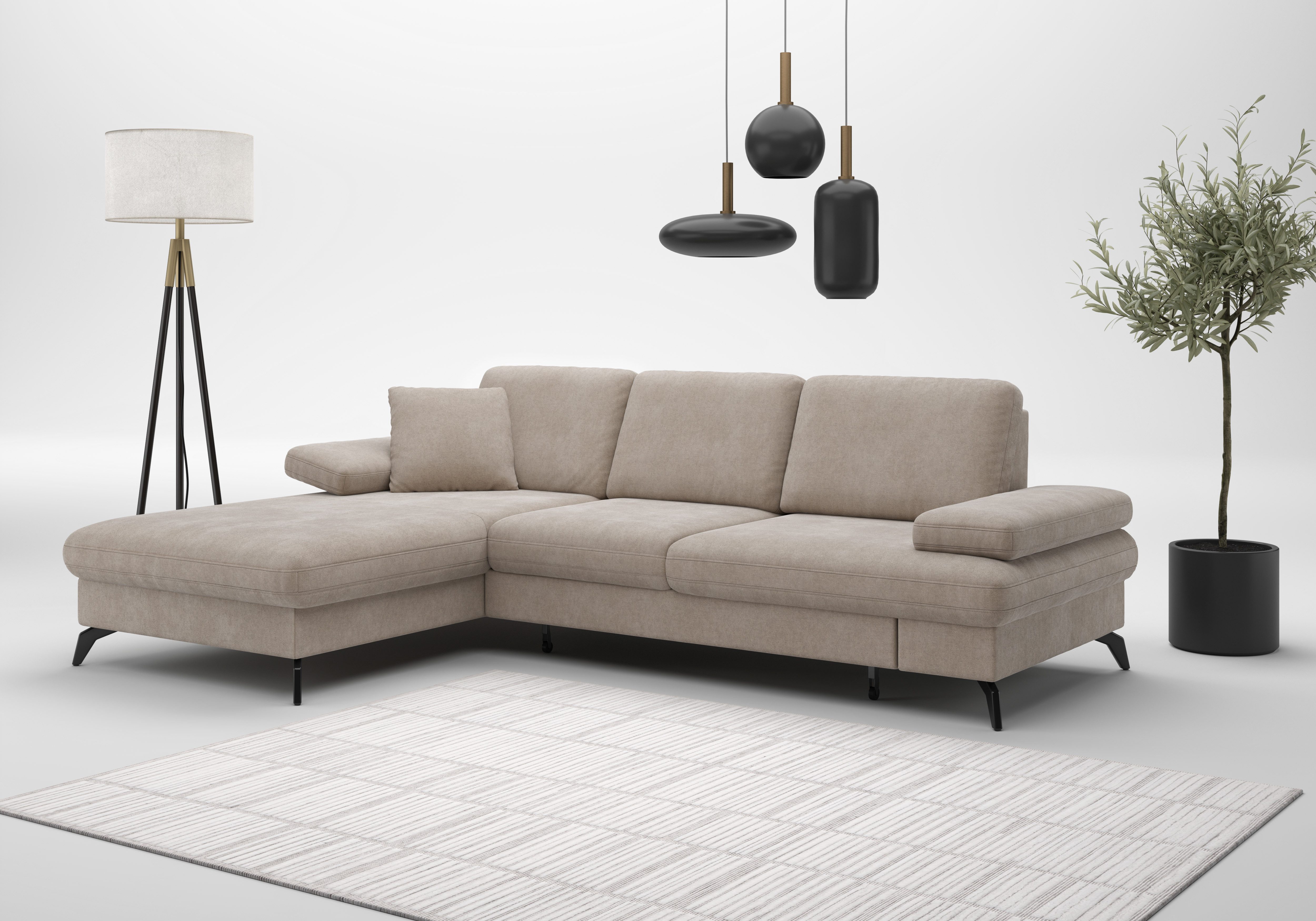 sit&more Ecksofa "Morris Jubi L-Form", inkl. Armteilfunktion und 1 Zierkiss günstig online kaufen
