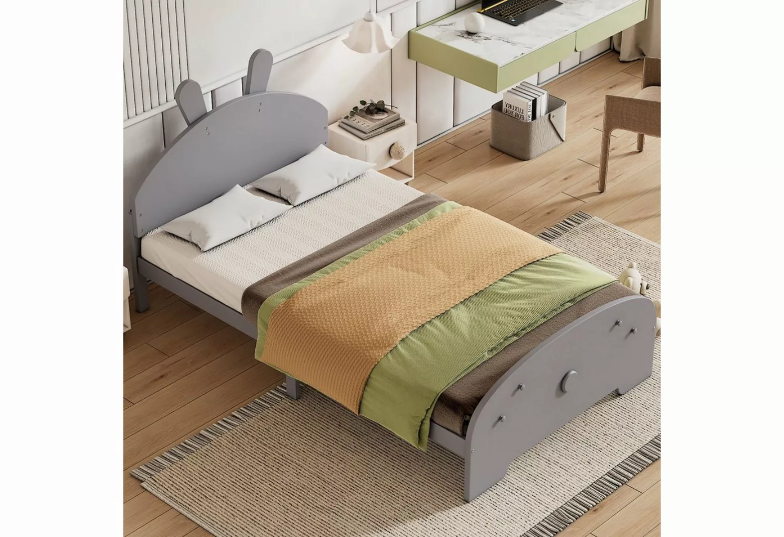 BlingBin Einzelbett Kinderbett (1-tlg., Bett in Hasenform), 90×200cm günstig online kaufen