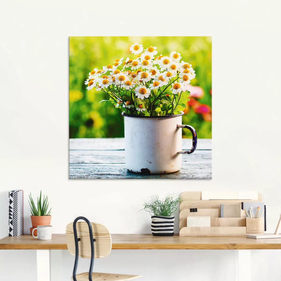 Artland Glasbild »Frühlingsgarten mit Echter Kamille«, Blumen, (1 St.), in günstig online kaufen